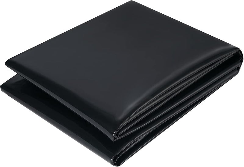KLEWEE Pond Liner, 4 x 7ft 20 Mil Small Pond Liners, Black Heavy LDPE Duty Pond Liners for Outdoor Ponds, Waterfall, Stream, Fountains - Image 1